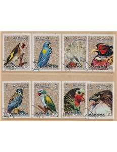 MANAMA 1972 Fauna, birds 8v us