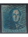 BELGIO 1849 Re Leopoldo I 20c azzurro us