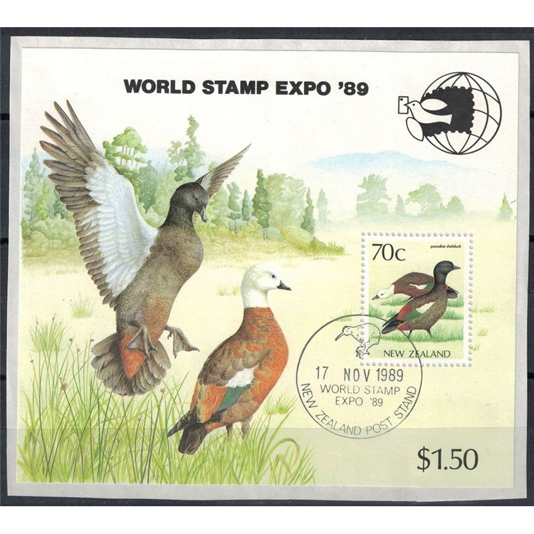 NUOVA ZELANDA 1989 Esposizione filatelica a Washington 1 BF us