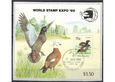 NEW ZEALAND 1989 Washington Post Stamp Exhibition 1 s/s us