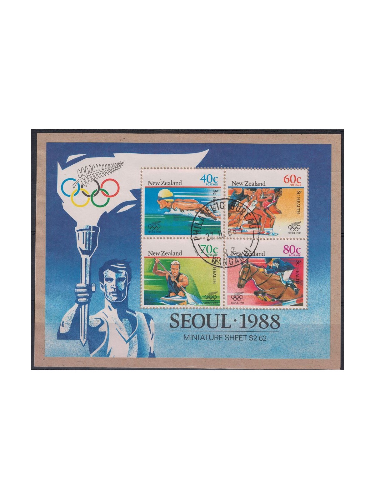NUOVA ZELANDA 1988 Giochi olimpici estivi a Seoul 1 BF us