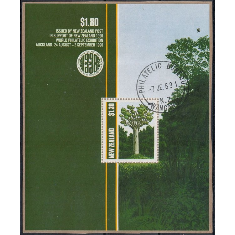 NUOVA ZELANDA 1990 Esposizione filatelica Auckland 1 BF us