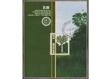 NUOVA ZELANDA 1990 Esposizione filatelica Auckland 1 BF us