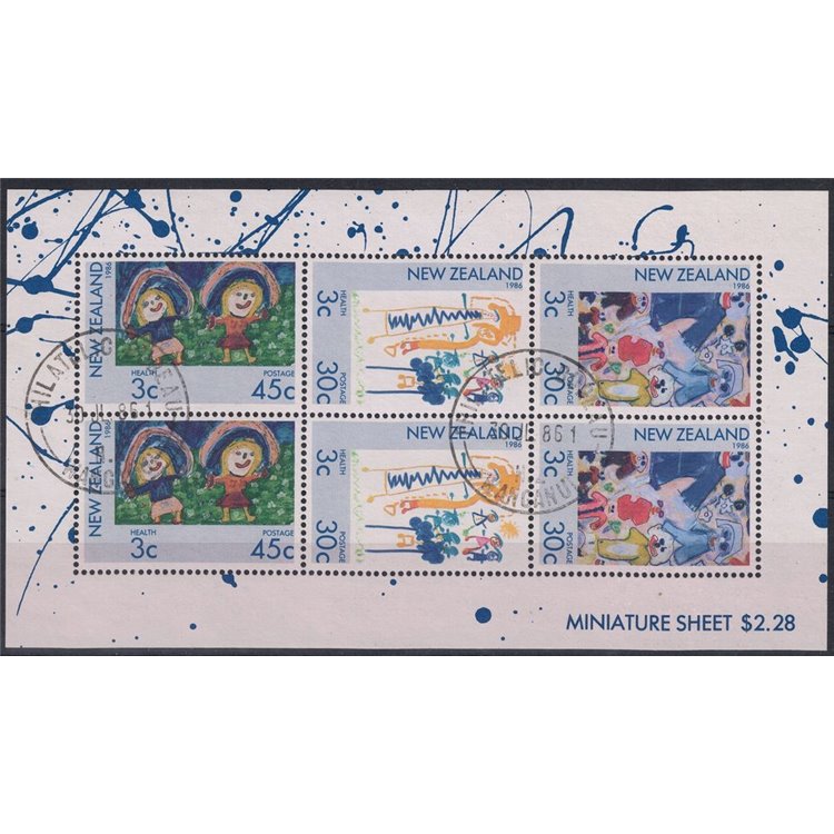 NUOVA ZELANDA 1986 Salute infantile 1 BF us