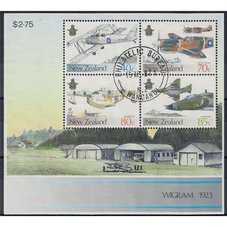 NEW ZEALAND 1987 Centenary Royal Air Force 1 s/s us