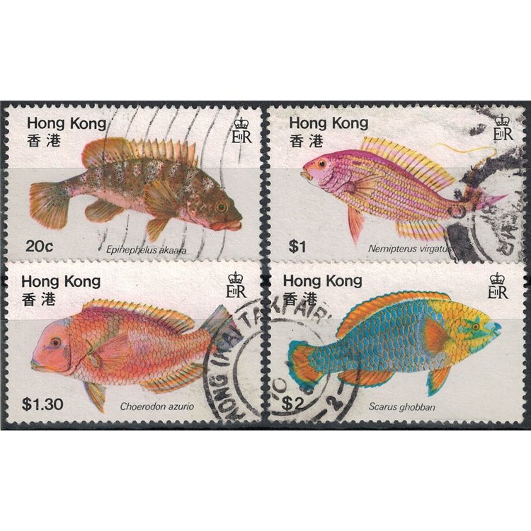 HONG KONG 1981 Marine fauna, fish 4v us