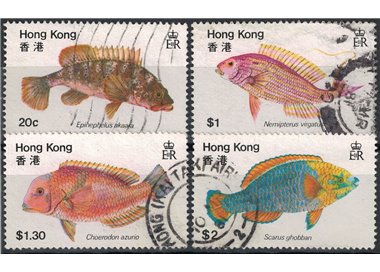 HONG KONG 1981 Marine fauna, fish 4v us