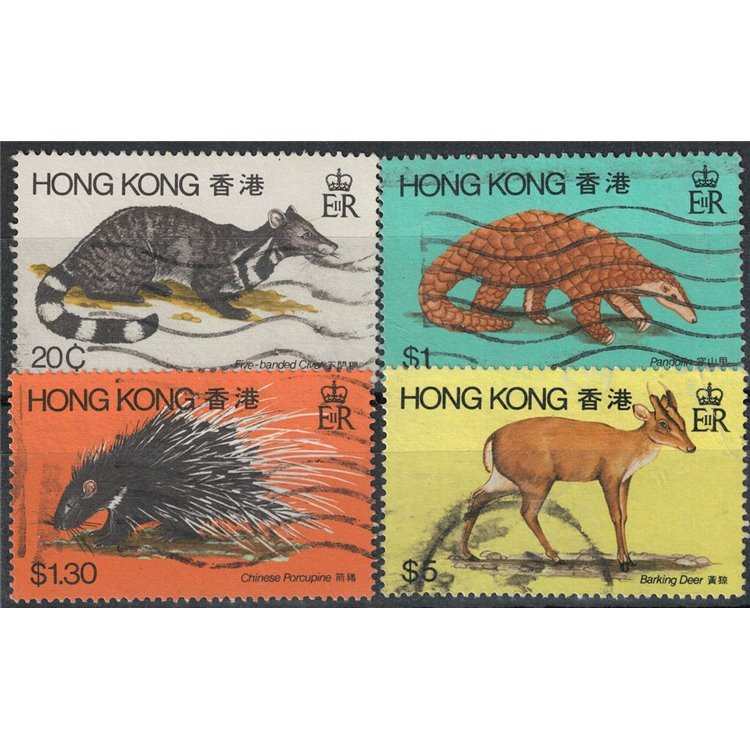 HONG KONG 1982 Fauna, mammiferi 4v us (1)