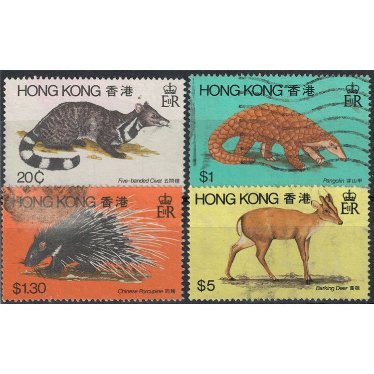 HONG KONG 1982 Fauna, mammals 4v us (2)