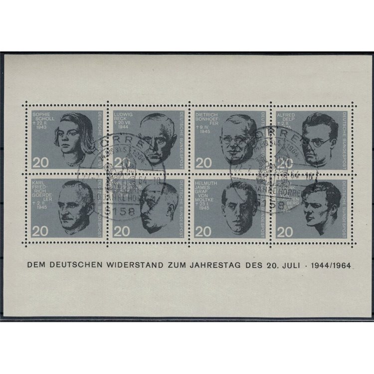 GERMANIA BRD 1964 Attentato del 20 luglio 1944 BF us