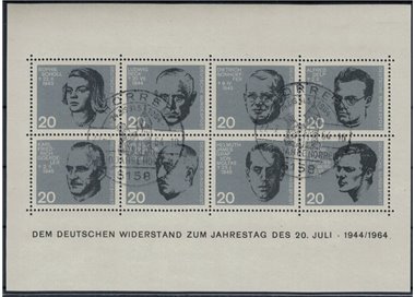 GERMANIA BRD 1964 Attentato del 20 luglio 1944 BF us