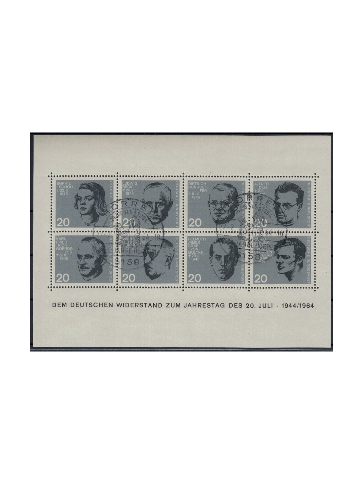 GERMANY BRD 1964 Attack of 20 July 1944 s/s us