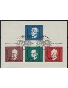 GERMANY BRD 1968 Konrad Adenauer s/s us