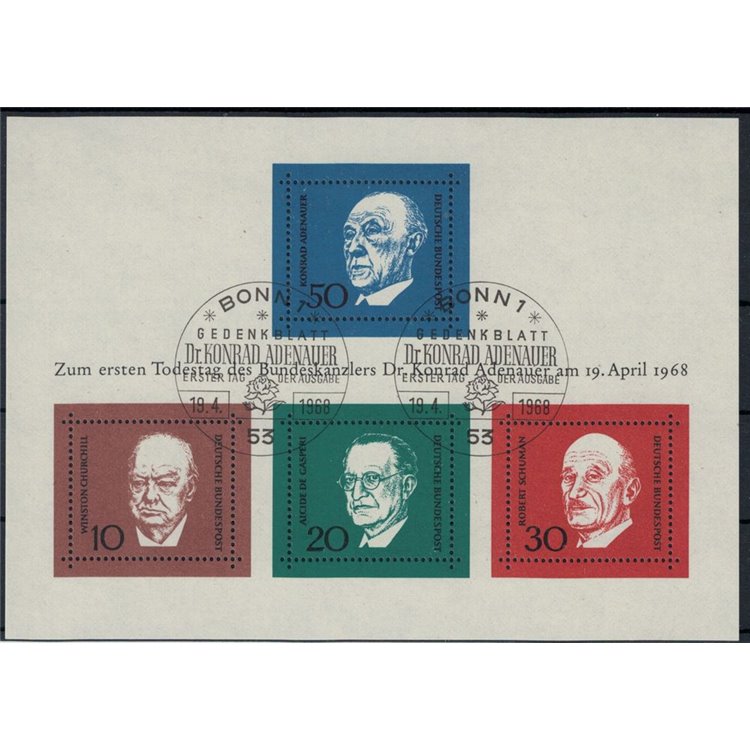 GERMANIA BRD 1968 Konrad Adenauer BF us