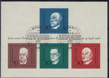 GERMANIA BRD 1968 Konrad Adenauer BF us