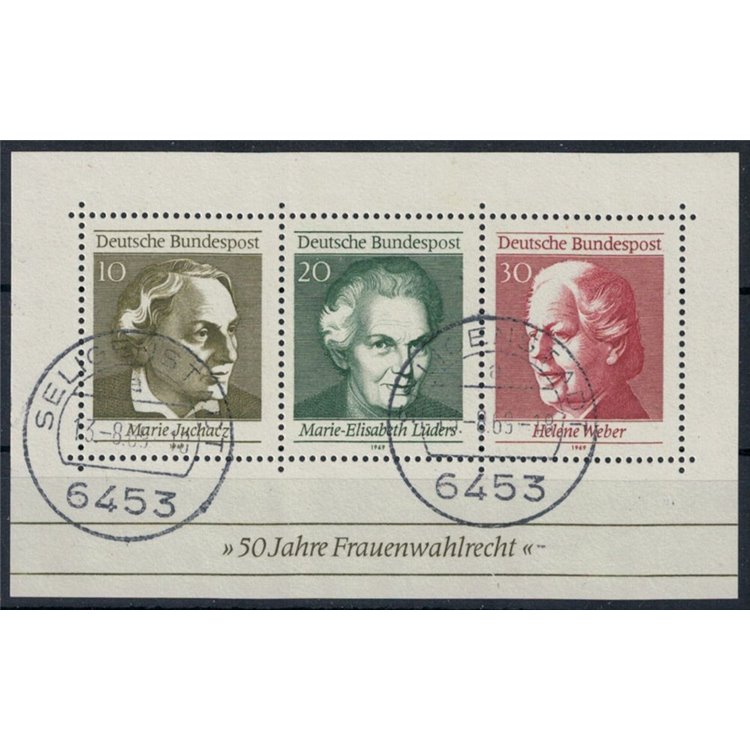 GERMANIA BRD 1969 Diritto di voto alle donne BF us