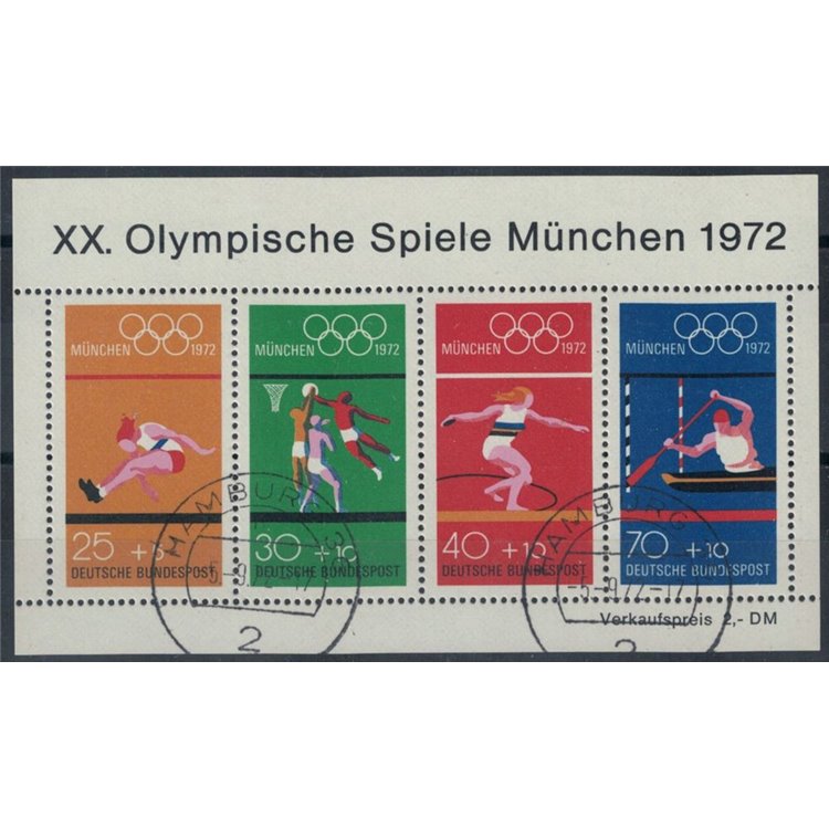 GERMANY BRD 1972 Munich Olympic Games s/s us