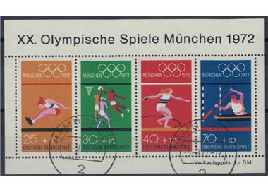 GERMANY BRD 1972 Munich Olympic Games s/s us