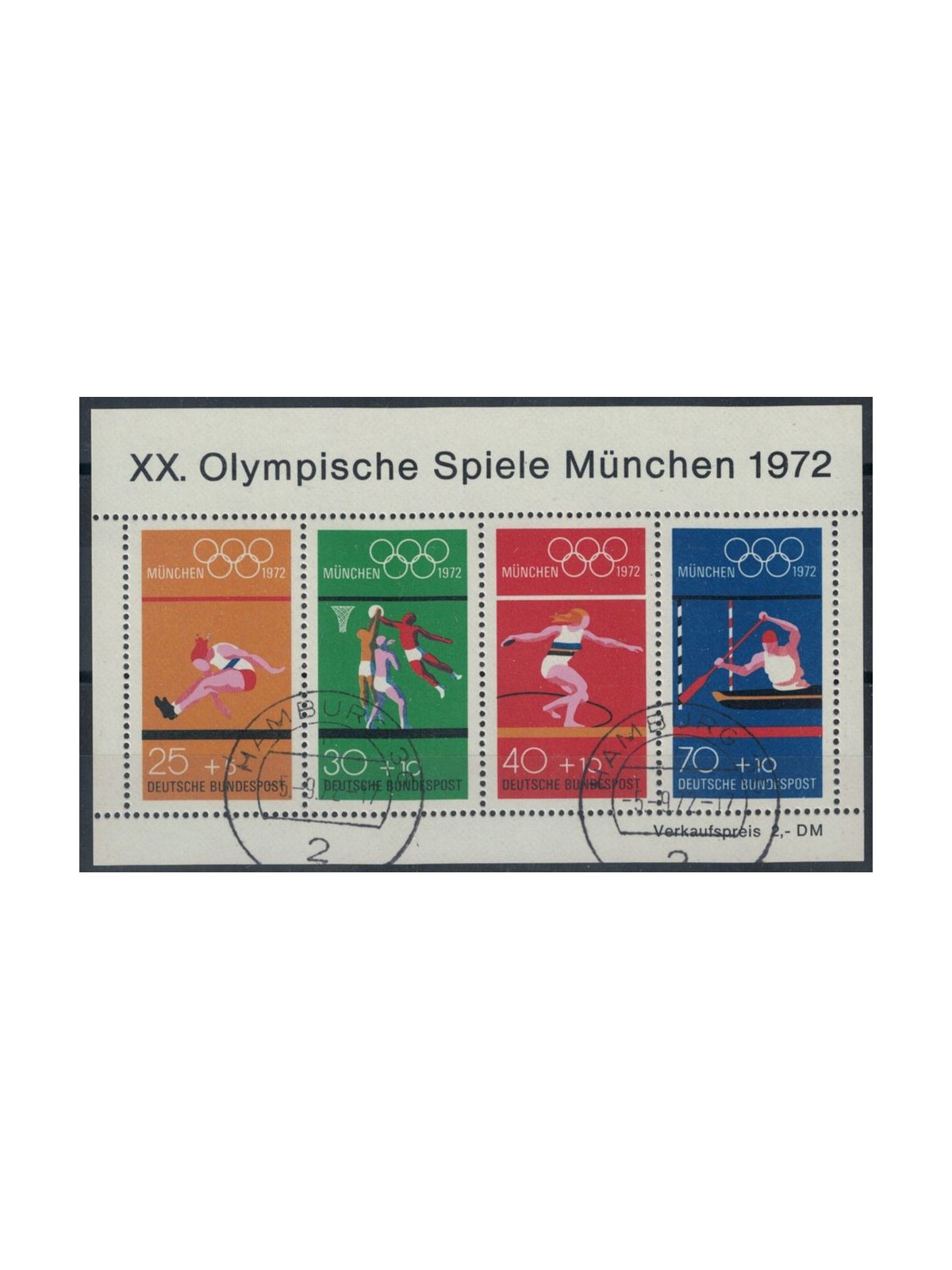 GERMANIA BRD 1972 Giochi olimpici di Monaco BF us