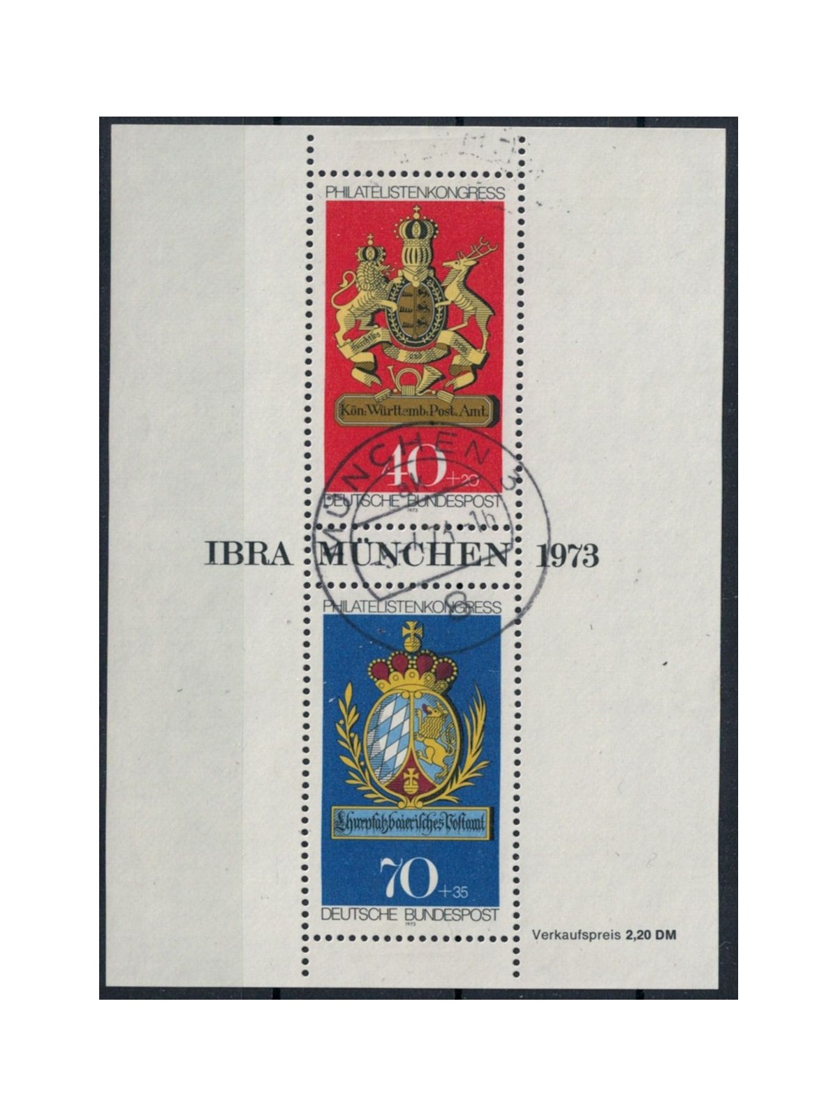 GERMANY BRD 1973 Ibra 73, philatelic exhibition s/s us