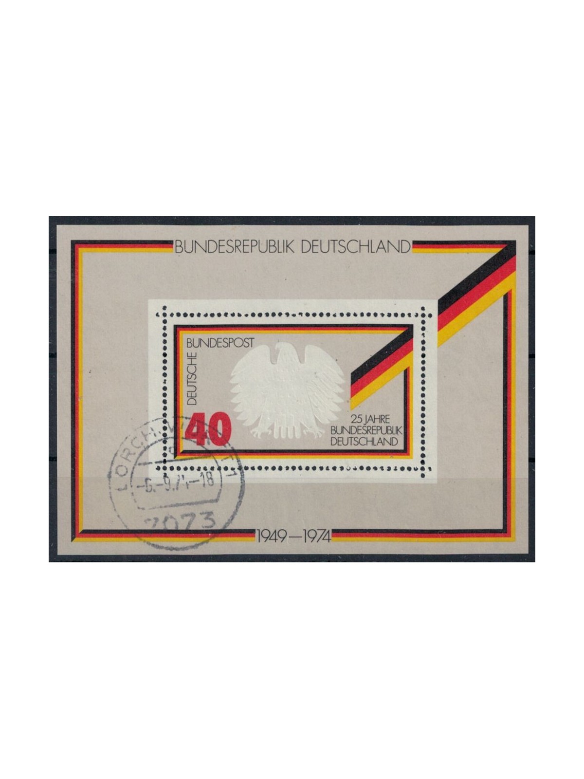 GERMANY BRD 1974 Anniversary of the Republic s/s us