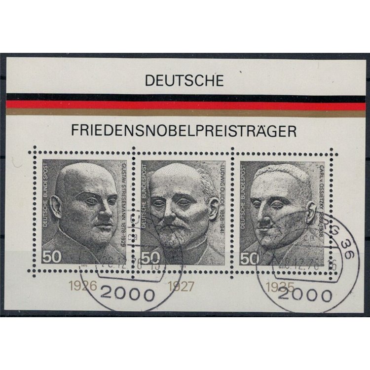 GERMANY BRD 1975 Nobel Peace Prize s/s us