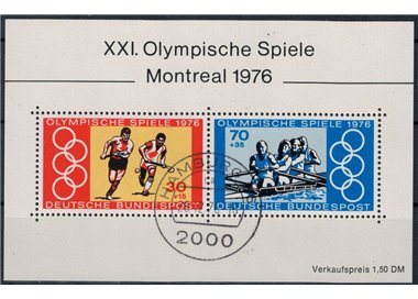GERMANIA BRD 1976 Giochi olimpici di Montreal BF us