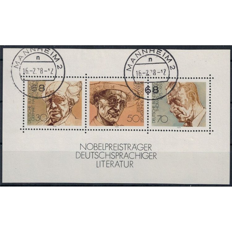 GERMANY BRD 1978 Nobel Prize in Literature s/s us
