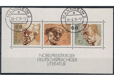 GERMANY BRD 1978 Nobel Prize in Literature s/s us