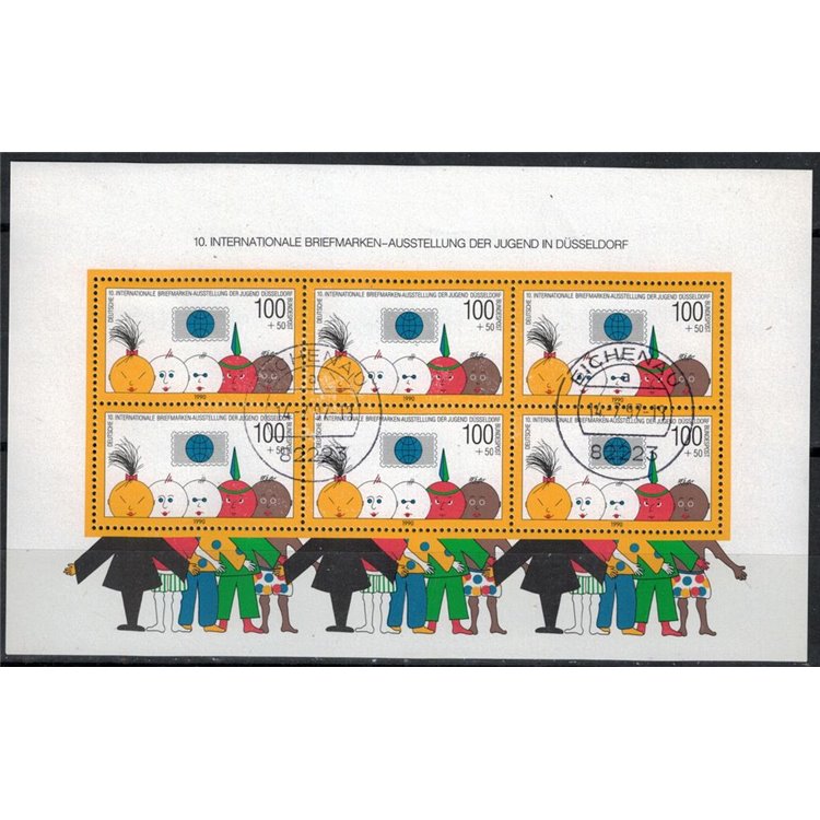 GERMANY BRD 1990 Youth Philatelic Exhibition s/s us