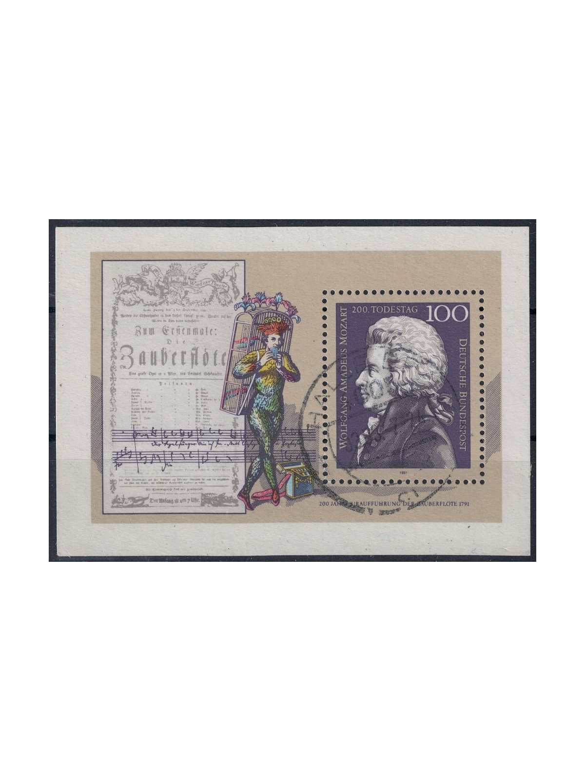 GERMANY BRD 1991 Wolfgang Amadeus Mozart s/s us