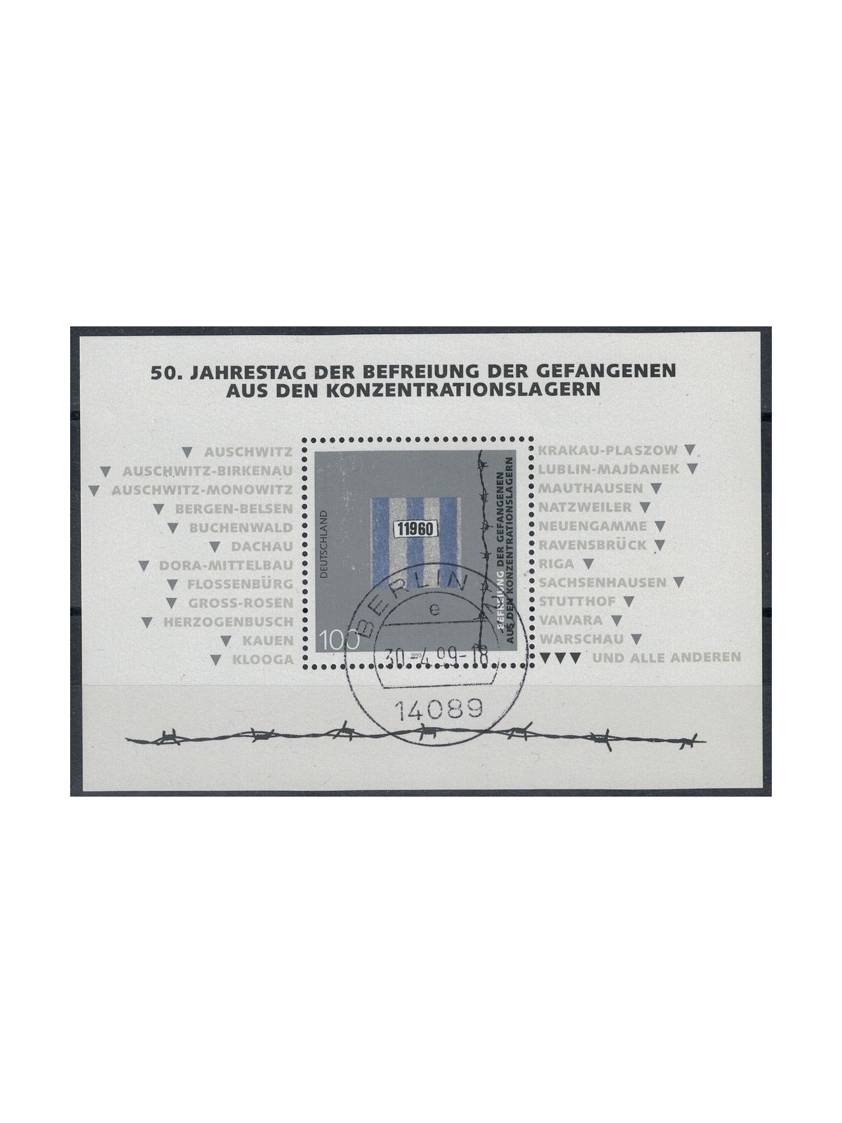 GERMANY BRD 1995 Liberation of s/s prisoners us