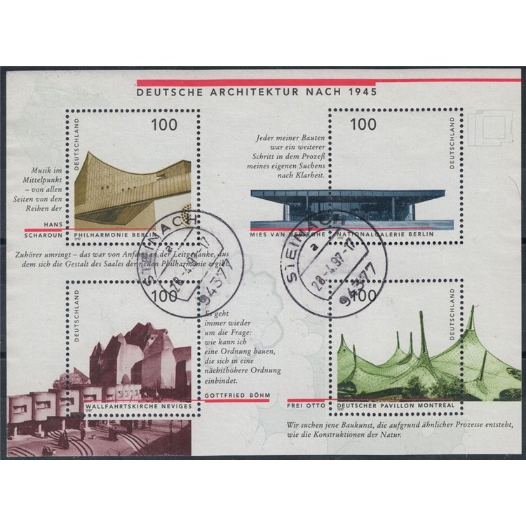 GERMANY BRD 1997 German Architecture s/s us
