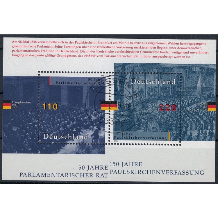 GERMANY BRD 1998 Constitution of the Confederation s/s us