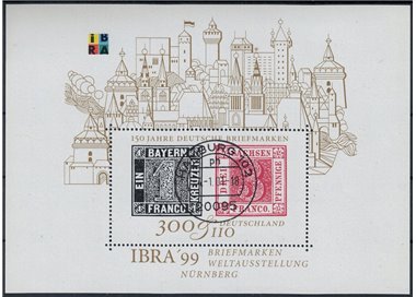 GERMANIA BRD 1999 Esposizione filatelica BF us