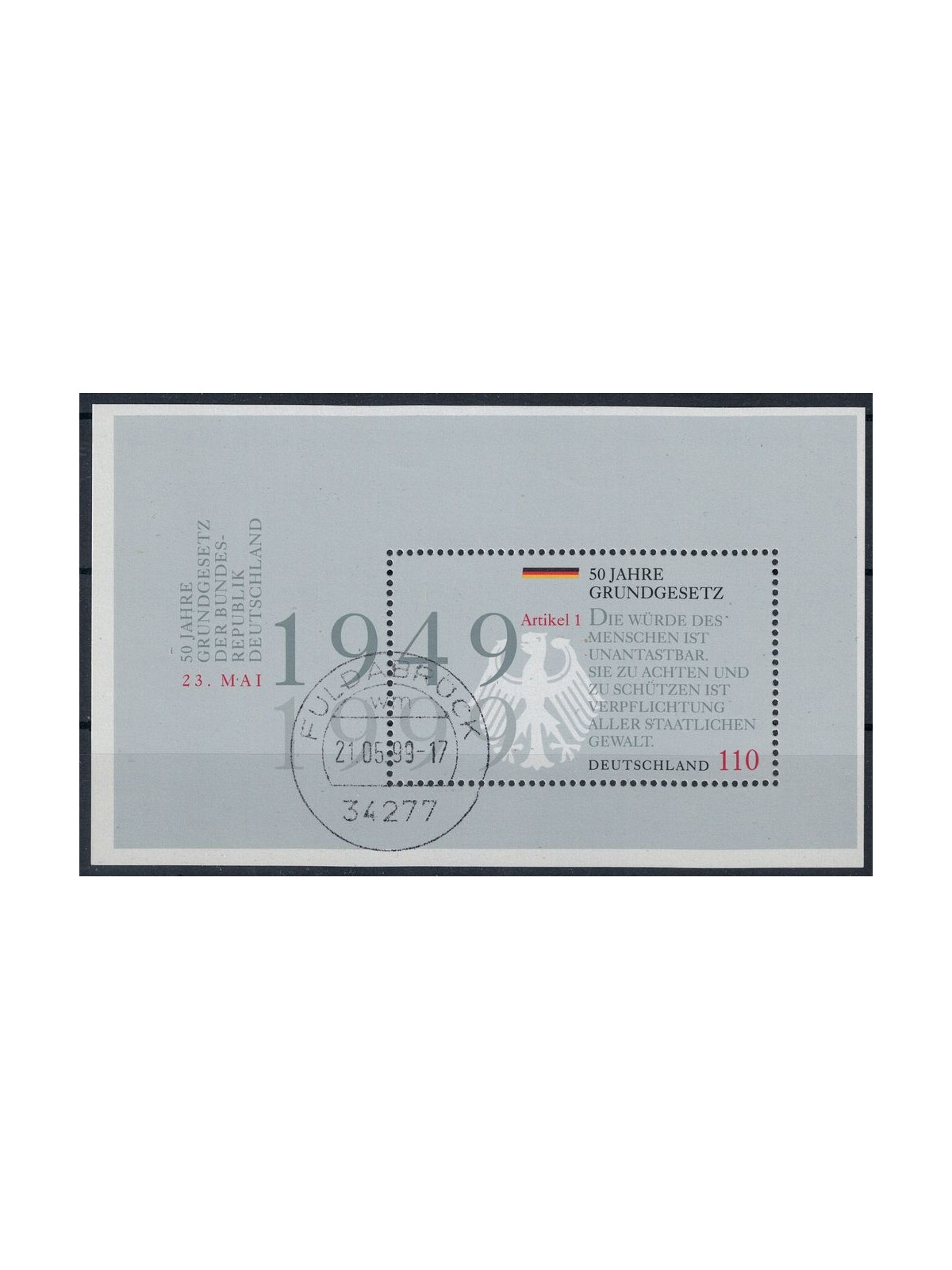 GERMANY BRD 1999 Basic Law s/s us