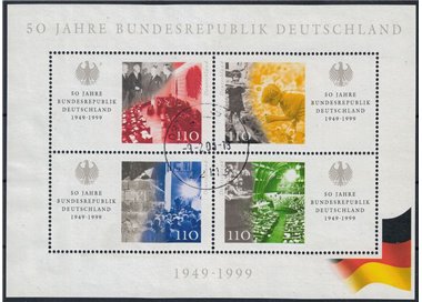 GERMANY BRD 1999 Fiftieth Anniversary of the Republic s/s us