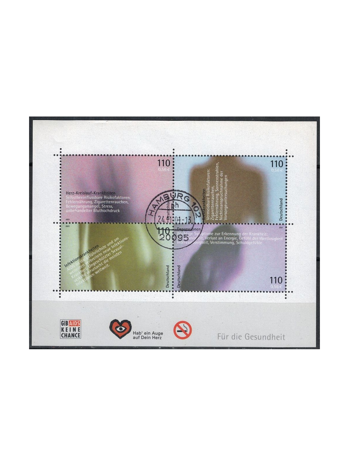 GERMANIA BRD 2001 A profitto della salute 1 BF us