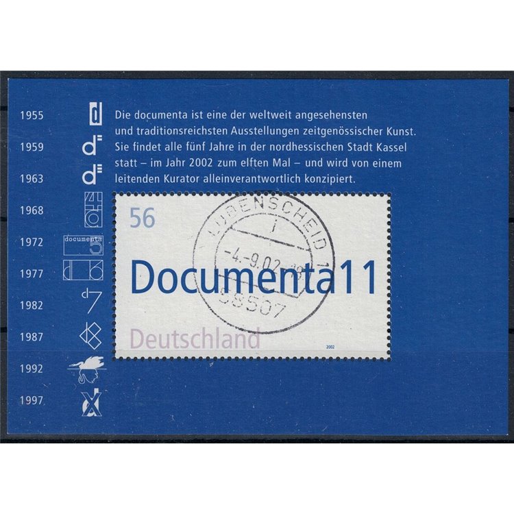 GERMANIA BRD 2002 Documenta 11 1 BF us