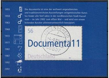 GERMANY BRD 2002 Documenta 11 1 s/s us