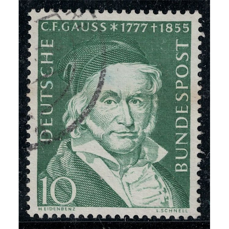 GERMANY BRD 1955 Carl Friedrich Gauss us