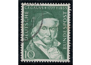 GERMANY BRD 1955 Carl Friedrich Gauss us