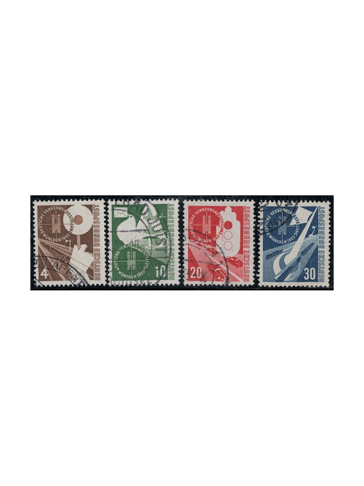 GERMANIA BRD 1953 Esposizione dei trasporti 4v us