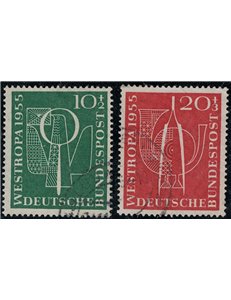 GERMANY FRG 1955 Westropa philatelic exhibition 2v used