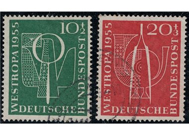 GERMANIA BRD 1955 Esposizione filatelica Westropa 2v us