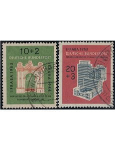 GERMANIA BRD 1953 Esposizione filatelica Ifraba 2v us