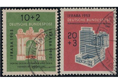 GERMANIA BRD 1953 Esposizione filatelica Ifraba 2v us