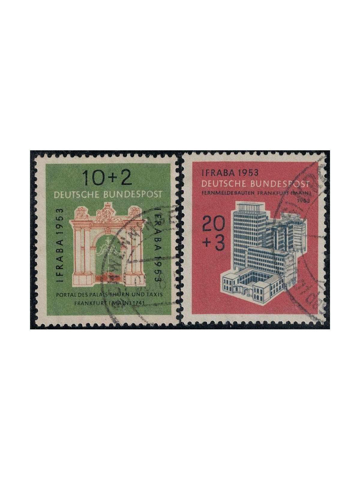 GERMANY BRD 1953 Philatelic Exhibition Ifraba 2v us