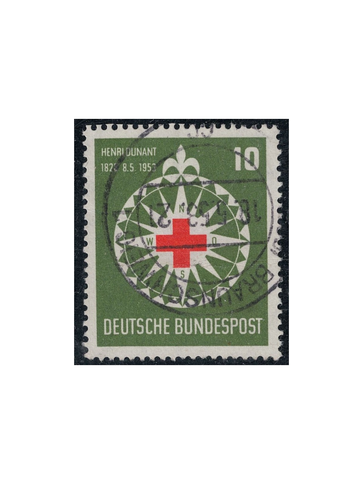 GERMANIA BRD 1953 Henri Dunant, Croce Rossa us