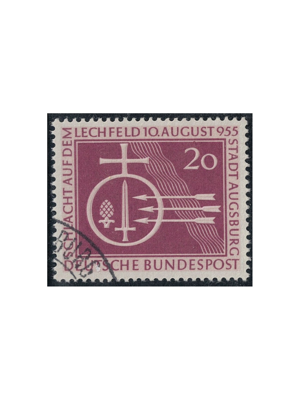 GERMANIA BRD 1955 Battaglia di Lechfeld us